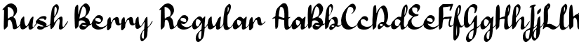 Rush Berry Regular font