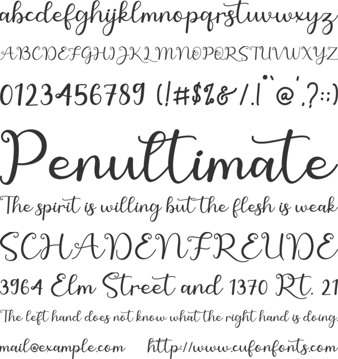 Christmas Saturday font preview