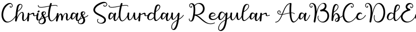 Christmas Saturday Regular font