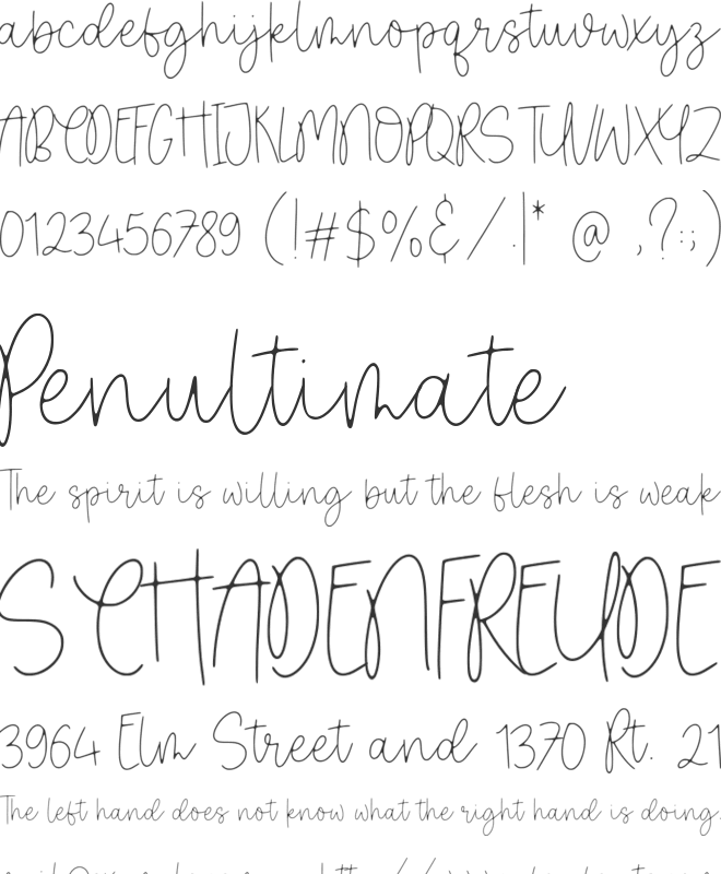 Secretsoul font preview