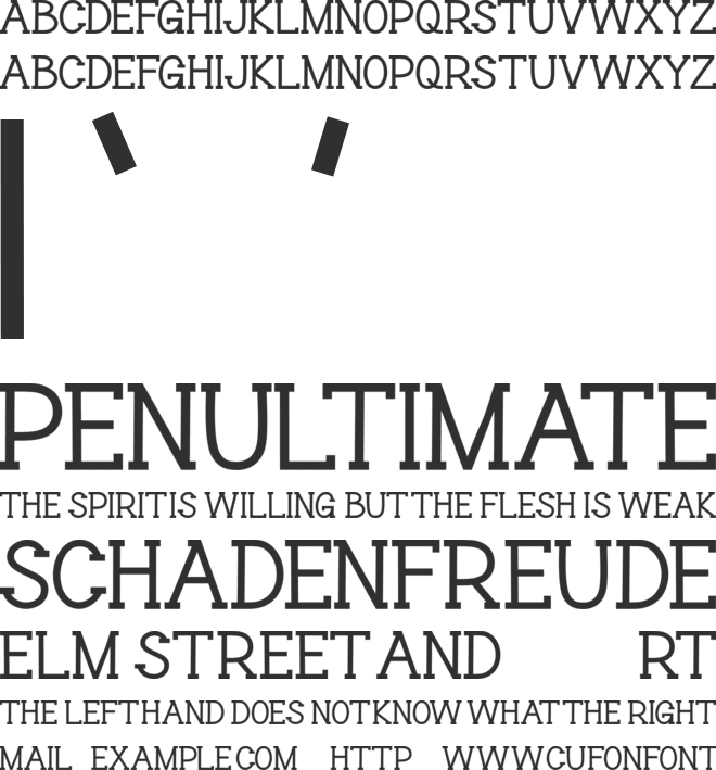 Aterline font preview