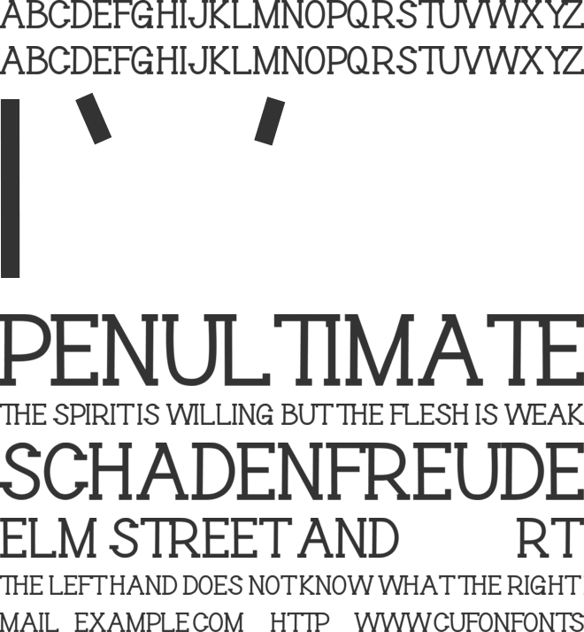 Aterline font preview