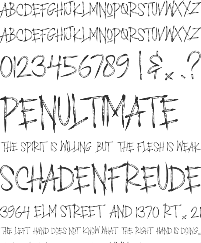 PUNK MASTER font preview