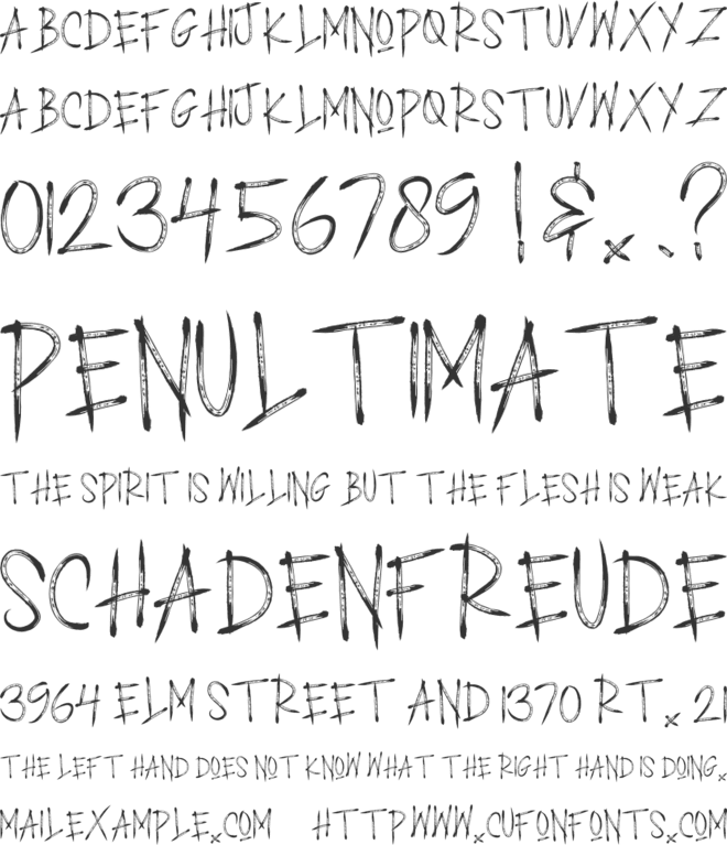 PUNK MASTER font preview