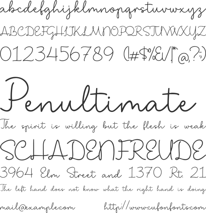 Shibalady font preview