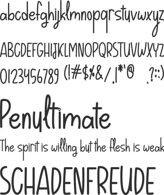 Spooky font preview