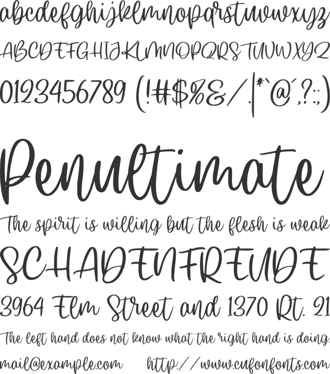 Silkplum font preview