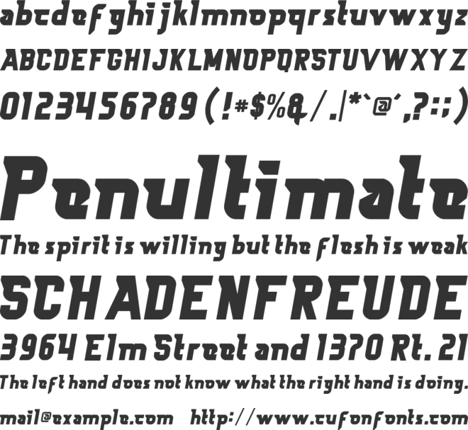 Iron Wall font preview