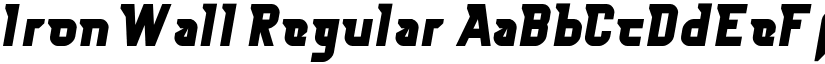 Iron Wall Regular font