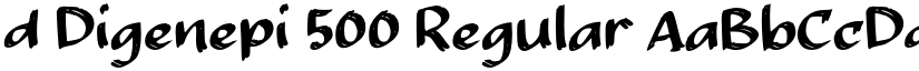 d Digenepi 500 Regular font