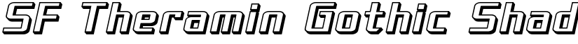 SF Theramin Gothic Shaded Oblique font
