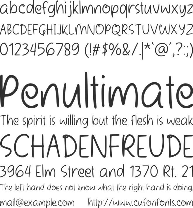 Chamylla font preview