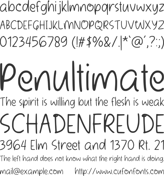 Chamylla font preview