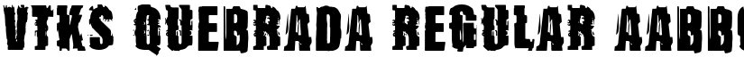 VTKS QUEBRADA Regular font