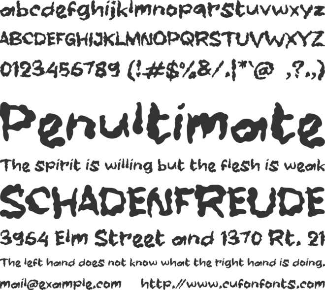 d Dunia Imaji font preview