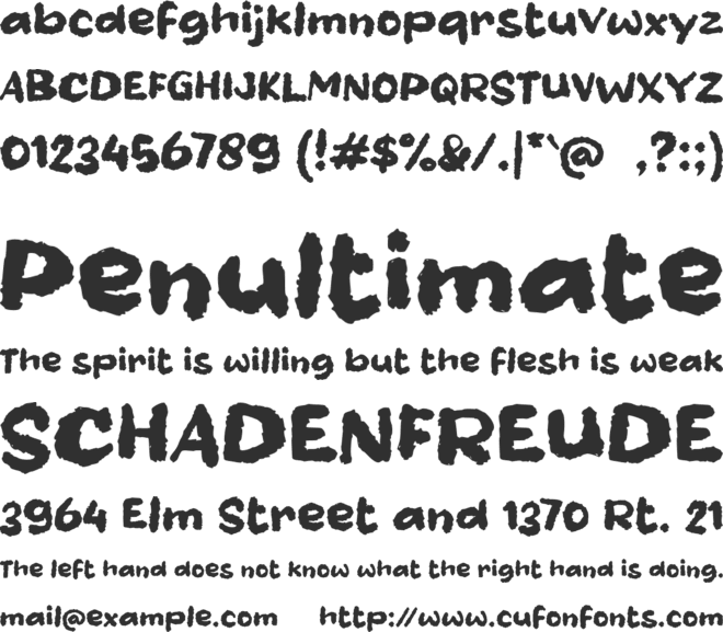 d Dustery font preview