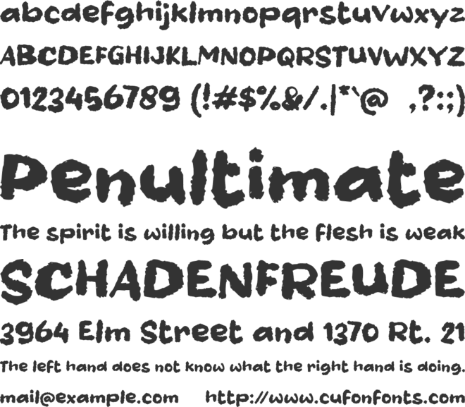 d Dustery font preview