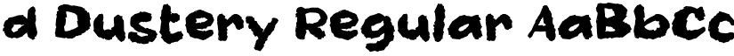 d Dustery Regular font