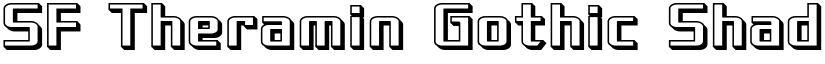 SF Theramin Gothic Shaded font