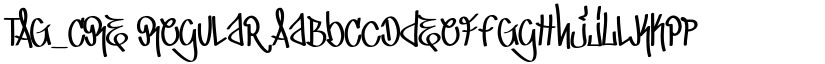 TAG_CRE Regular font