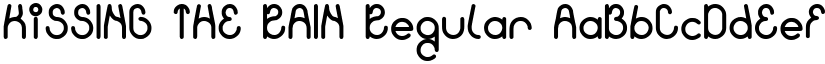 KiSSING THE RAIN Regular font
