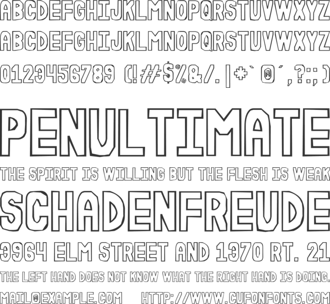 Rudasteria St font preview