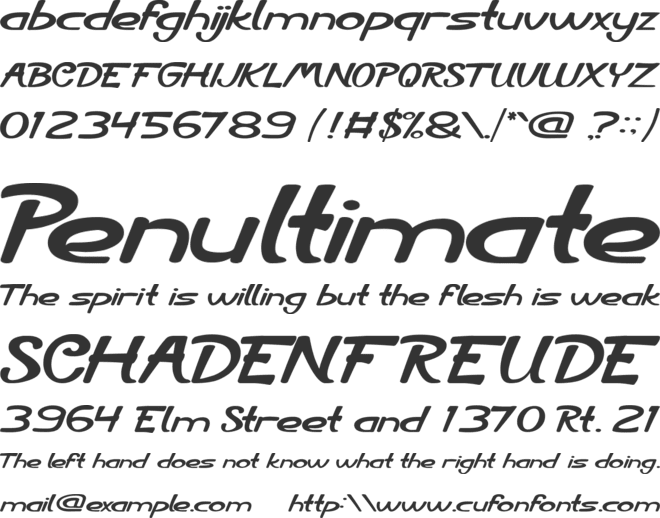 City Shine font preview