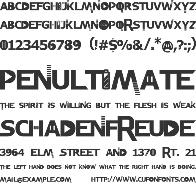 RidIculOuSnesS font preview