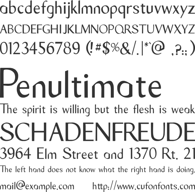 Tyro Sans font preview