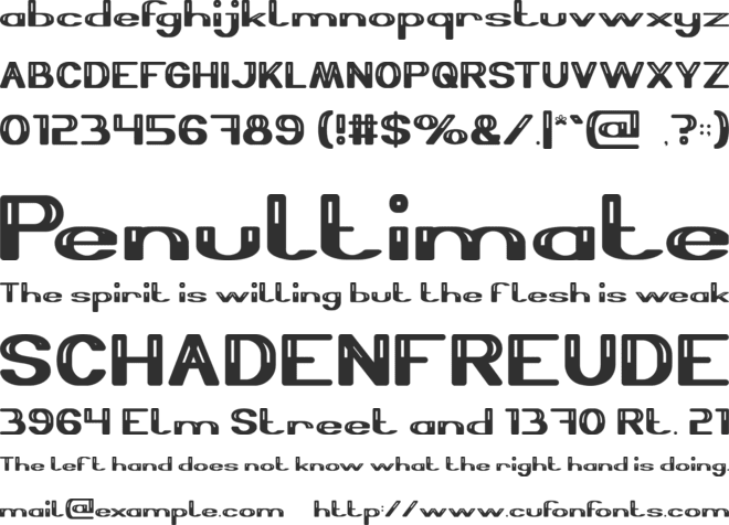 Thermometer font preview