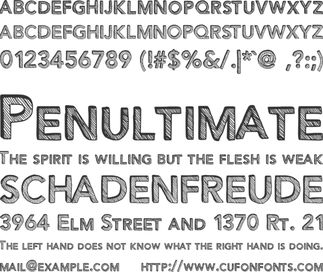 Figurativative font preview