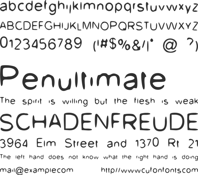 UpDown font preview