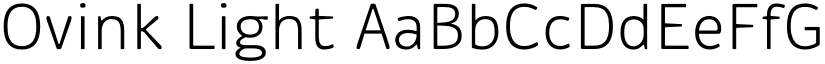Ovink Light font
