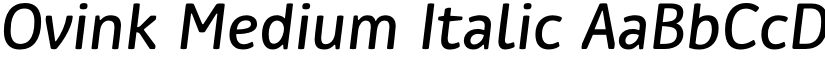 Ovink Medium Italic font