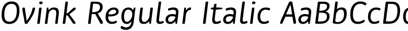 Ovink Regular Italic font