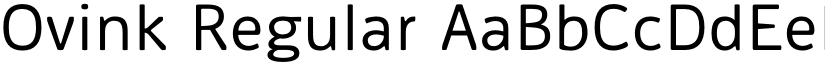 Ovink Regular font