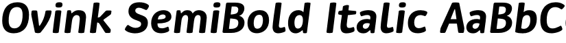 Ovink SemiBold Italic font