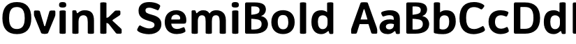 Ovink SemiBold font