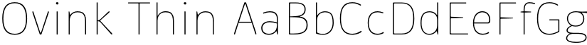 Ovink Thin font