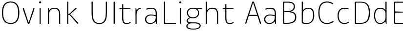 Ovink UltraLight font