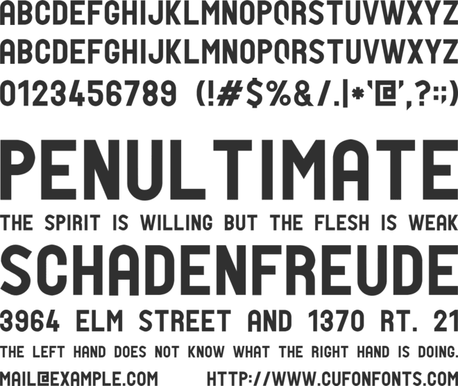 PTF Nordic Std font preview