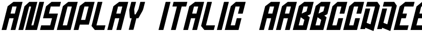 ansoplay Italic font
