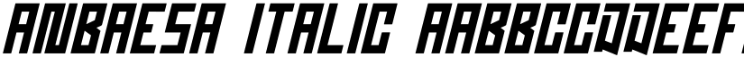 anbaesa Italic font