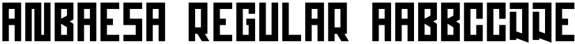 anbaesa Regular font