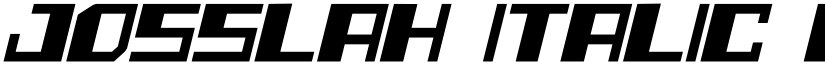 josslah Italic font