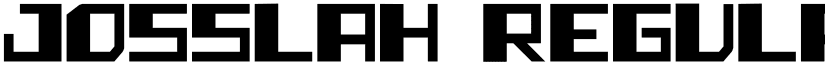 josslah Regular font