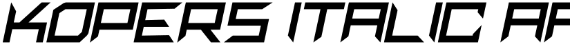 kopers Italic font
