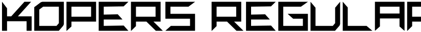 kopers Regular font