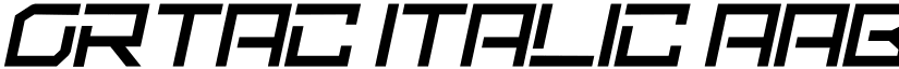 ortac Italic font