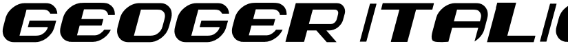 geoger Italic font